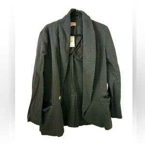 Free People Black Linen Blazer